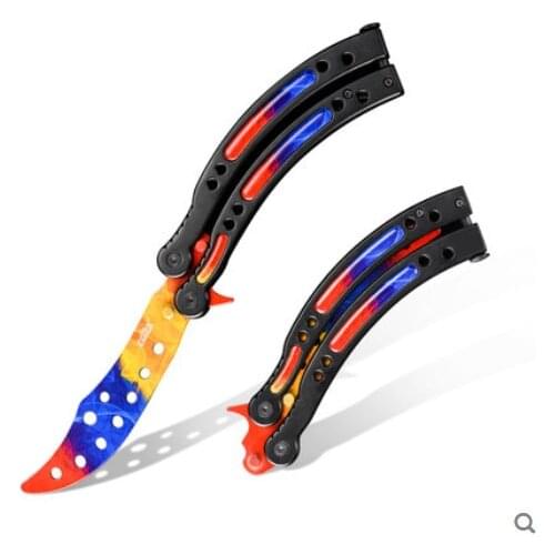 CSGO cosplay knives butterfly knife toys training folding balisong CF GAME TOYS