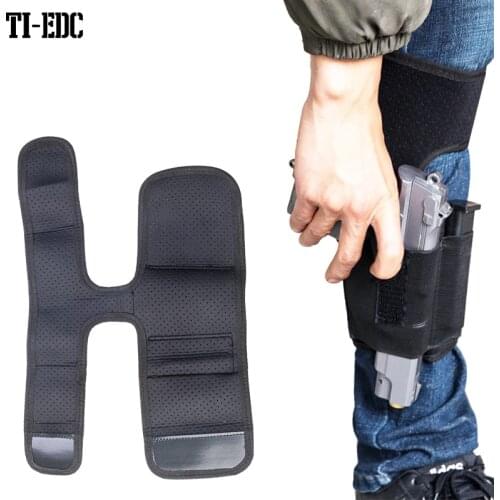 Concealed Carry Gun Holder ,Pistol Ankle Holster, Magazine Pouch for Glock 42, 43, 36, 26, S&W Bodyguard .380.38, Ruger LCP, LC9