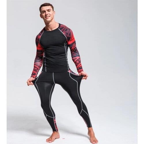 Men Compression Sport Suits Breathable Gym Clothes Man Sports Joggers Training Gym Fitness Tracksuit Running Sets 4XL