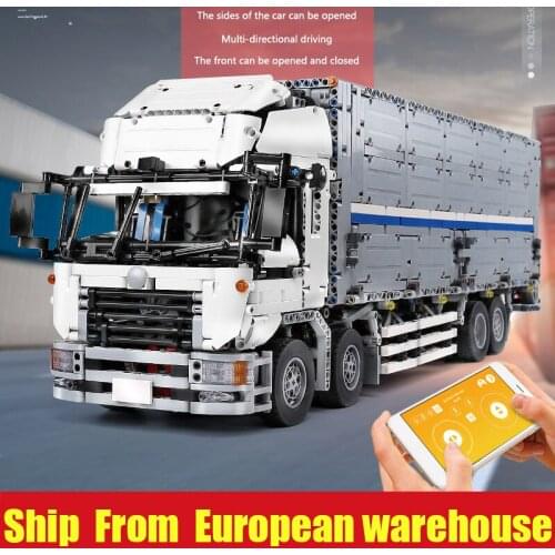 Mould King 13139 RC high-tech Compatible 1389 Arakawa Moc Tow Wing Body Container Truck Tatra Building Blocks Bricks Toy 23008