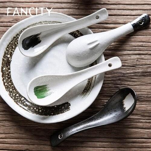 FANCITY Creative Japanese-style Japanese-style ceramic pottery characteristic restaurant tableware Boat-shaped dishes, sushi dis