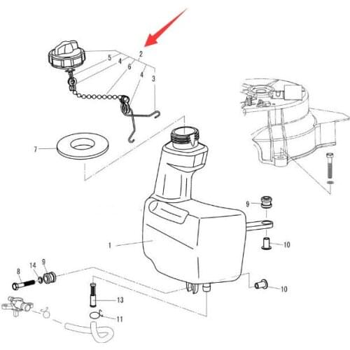 F4-04120100 Fuel cap assy for Parsun HDX 4-stroke F4 F5 / 2-Stroke T2.5 T3.6 Outboard Engine