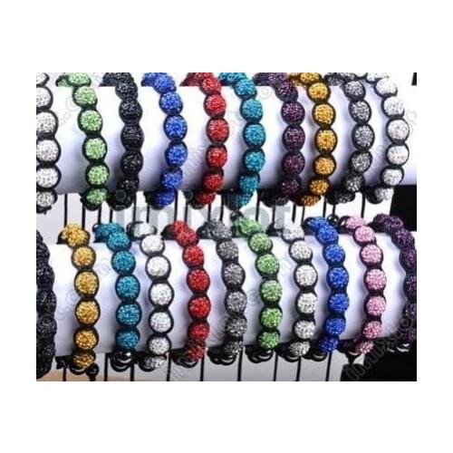 T34sing micro pave CZ Disco Ball Beads mix white Bracelet fashion Gift for wo wedding crystal crystal