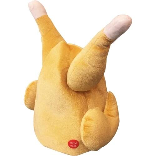 Cute Plush Toy Electronic Dance Chicken Leg Funny Hat Adjustable Birthday Gifts for Adult Children LXH