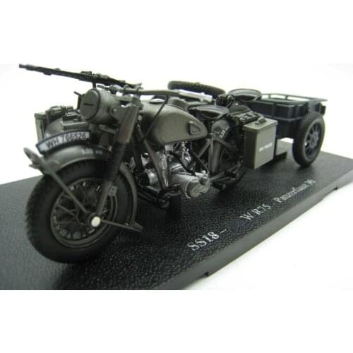 1/24 World War II German Army BMM R75 Three-wheeled Motorcycle 750 Prototype Simulation Alloy Car Vehicle Model Collection Gift