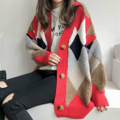 Fashion Angyle Sweaters Oversized Cardigan Woman Autumn Winter Plus Size V-Neck Knit Outwear Ruff Sleeve Casual Loose Wool Coat