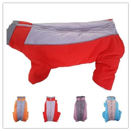 Dog Clothes Autumn Winter Plus Velvet Padded All-Inclusive Cotton-padded Pet Clothes Jumpsuit Thicken Dog Clothes for Pets