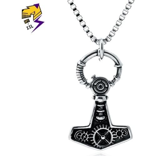 Punk Steel Motor Engine Necklaces & Pendant Steampunk Titanium Irregular Carving Motorcycle Men Necklace Personality Jewelry