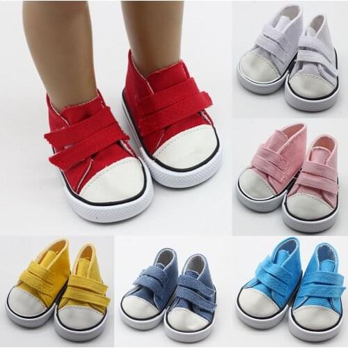 American Doll Shoes Canvas Shoes for 18 inch Girl Dolls Mini Fashions Shoes for 43cm Baby Dolls Doll Accessories