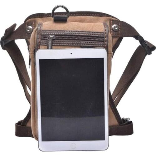 New Men Thigh Crossbody Bags Retro Fashion Outdoor Belt Leg Bag Motorcycle Waterproof Canvas Waist Pack