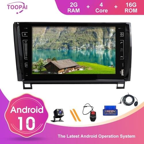 TOOPAI Android 10 For Toyota Tundra Sequoia 2007 2008 2009 2010 2011 2012 2013 Auto Radio GPS Navigation Car Multimedia Player