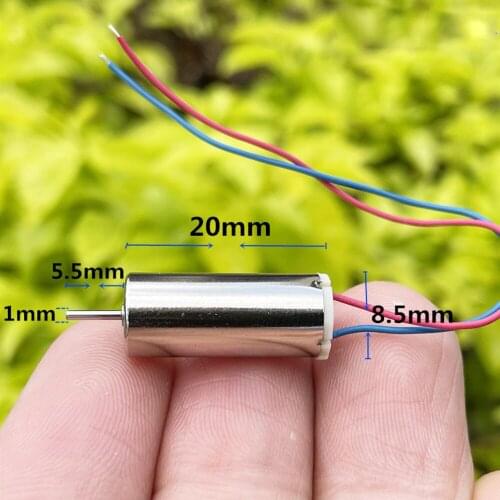 DC 3.7V 41000RPM High Speed Mini 8520 Coreless Motor NdFeB Strong Magnetic for RC Drone Aircraft Accessories Car Model