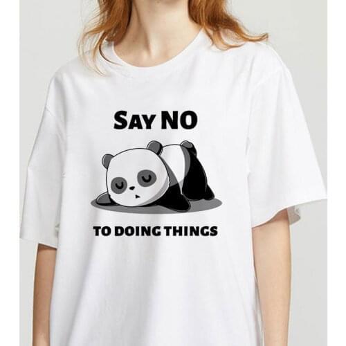 Women T Shirt Cute Panda Print Casual Fashion Short Sleeve Tees Kawaii Girls' Summer Top T-Shirt Female Clothing