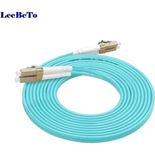 10pcs/lot LC-LC Multi-Mode OM3 Fiber Cable Multimode Duplex Fiber Optical Jumper Patch Cord