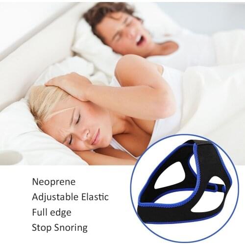 100 pcs/lot Personal Care Neoprene Stop Snoring Chin Strap For Sleeping Snore Stop