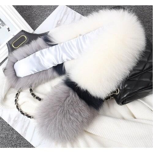 2017 Womens winter fashion luxury real fox fur scarf shwal