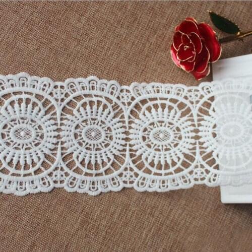 60y High Quality White Milk Silk Embroidered Lace Trim Applique For Sewing Clothing Curtain Fabric Embroidery Wedding Dress Lace