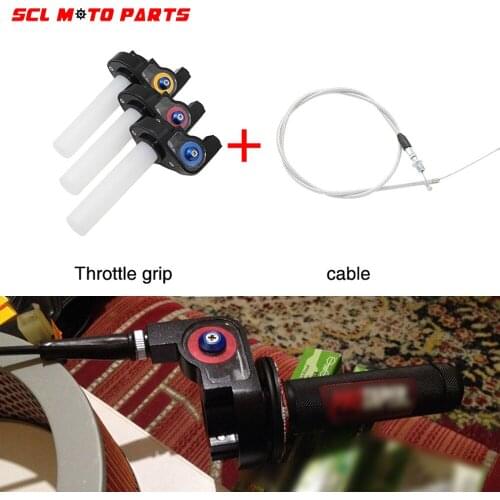ALconstar-Racing Motorcycle Parts Visual Throttle Grips Settle & Throttle Cable 22mm For Motorcycle Pit Dirt Bike Motocross ATV