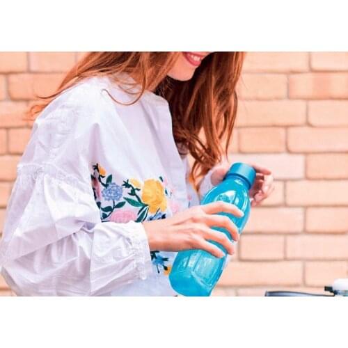 Tupperware Water Bottle - Leak Proof & BPA Free - Practical Opening Flip Top Cover - Reusable - Eco-Friendly Material