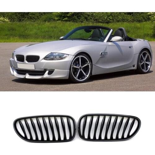 E85 Grille, Front Replacement Kidney Grill for BMW Z Series Z4/E85 2003-2008(Gloss Black)
