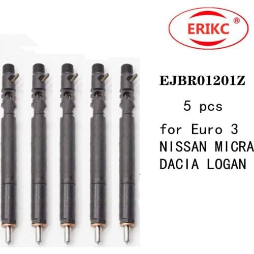 ERIKC 5 PCS EJBR01201Z RENAULT 82 00 240 244 Common Rail Fuel Injector EJBR01201Z For Euro 3 NISSAN MICRA DACIA LOGAN