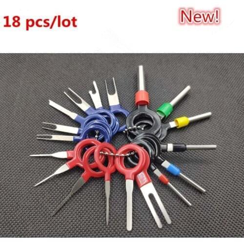 Good quality! Auto Car Plug Circuit Board Wire Harness Terminal Extraction Pick Connector Crimp Pin Back Needle Remove Tool Set