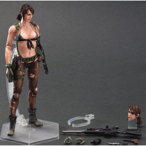 Play Arts Kai Metal Gear Solid 5 The Phantom Pain Quiet Venom Snake PA 25cm PVC Action Figure Doll Toys Kids Gift Brinquedos
