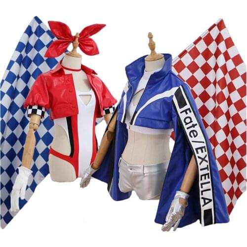 Game FGO Fate Grand Order Cosplay Costumes Nero Saber Tamamo no Mae Cosplay Racing Suit Halloween Party Women Costume