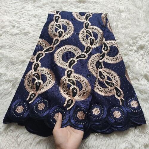 African Lace Fabric 5 Yards High Quality Nigerian Cotton Lace Swiss Voile Lace In Switzerland For Women Party Dress Sewing zp122