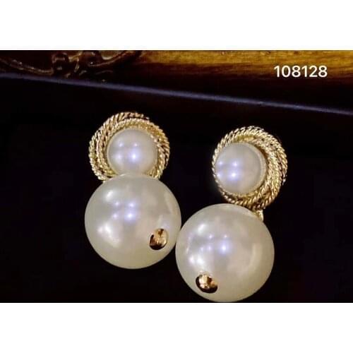 Hot Brand Yellow Gold Color Fashion Jewelery Woman Pearls Earrings Geisha Dream Party High Quality Chain Pearls Studing Jewelry