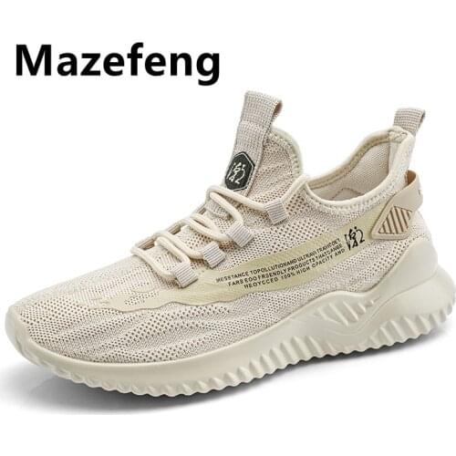 Mazefeng Brand 2021 Men Comfortables Breathable Non-leather Casual Lightweight Running Wear-resistant Gym Shoes Sneakers Jogging