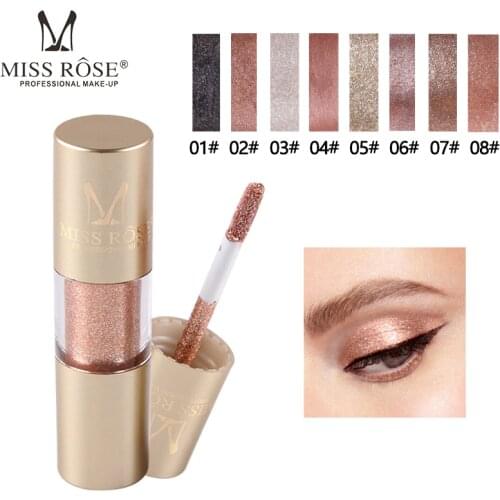 MISS ROSE New Hot-Selling Cylindrical Gold Eyeshadow Palette Pearl Liquid Eyeshadow Bright Glare Eyeshadow
