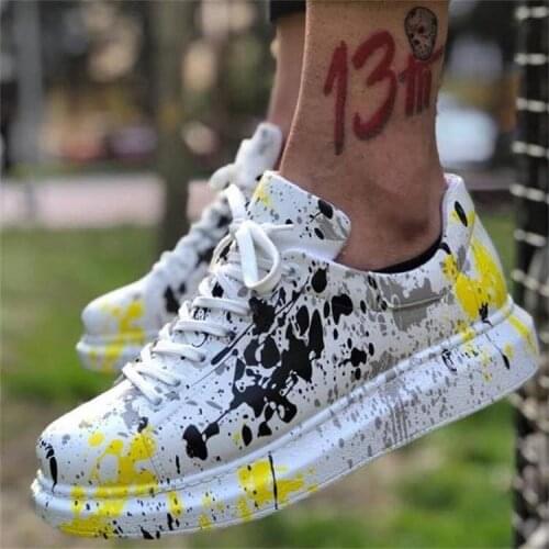 Fashion Foreign Trade Large-size Womens Shoes 2021 Summer New Graffiti Color Sports Shoes Shoes for Women