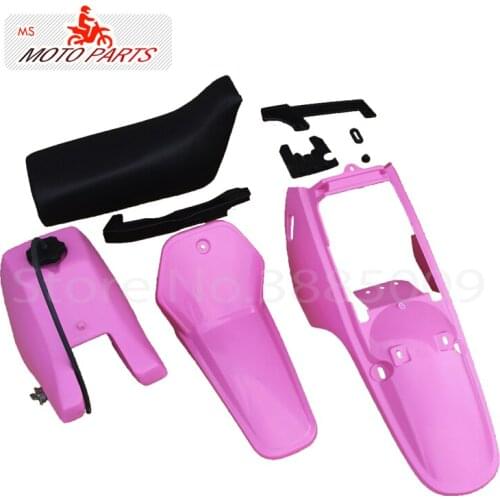 Complete Plastic Body Fenders Shell Cover Gas Fuel Tank Seat Kit for PW80 PW PY 80 PY80 Dirt Bike Motorcycle