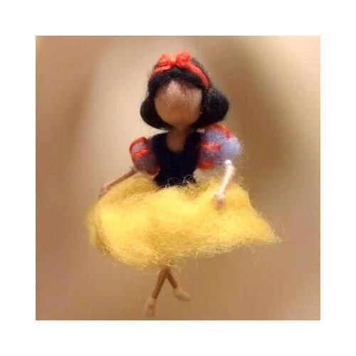 Non Finish Hot Ins Fantastic Pocket Dancing Doll Toy Handcraft Fairy Wool Needle Felting Material Bag Kit DIY Gift For Birthday