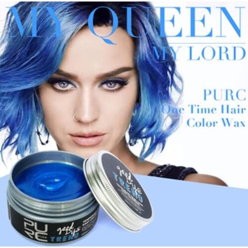 PURC 100ml Temporary Hair Dye Disposable Fashion Molding Coloring Mud Cream Grey Red Grey White Yellow Green Blue Hair Color Wax