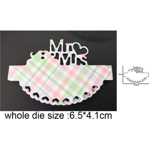 Craft dies Mr Love Mrs edge Frame Metal Cutting Dies for Scrapbooking dies DIY Album Card Making Embossing Die Cut stencils dies
