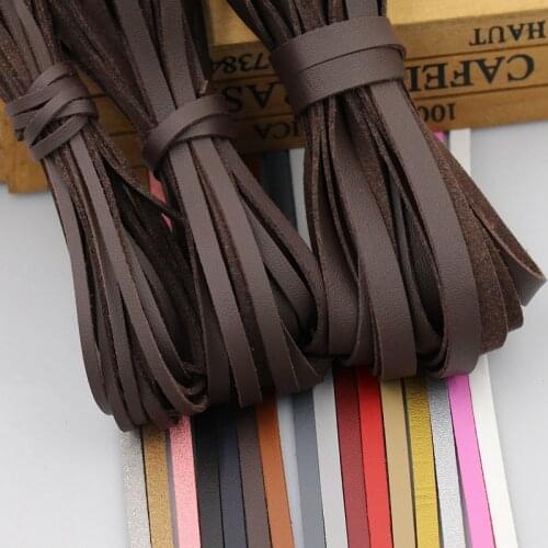 5m/piece 3mm/5mm/8mm Width Single side PU leather Cord For DIY Bracelet Necklace Accesories Gift Boxes Packaging decoration