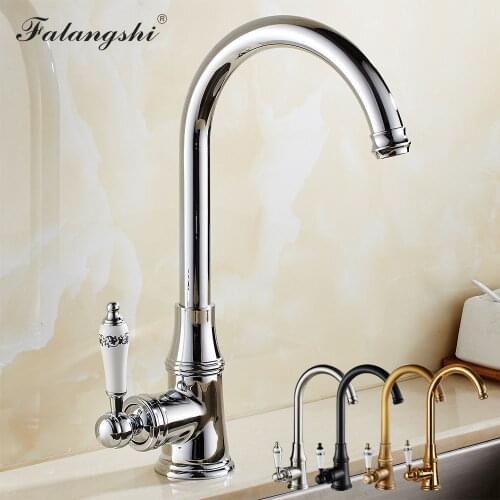Kitchen Faucets Sink Mixer Hot And Cold Ceramic Handle Chrome Polished Swivel Kitchen Sink Mixer Faucets Torneira WB1215