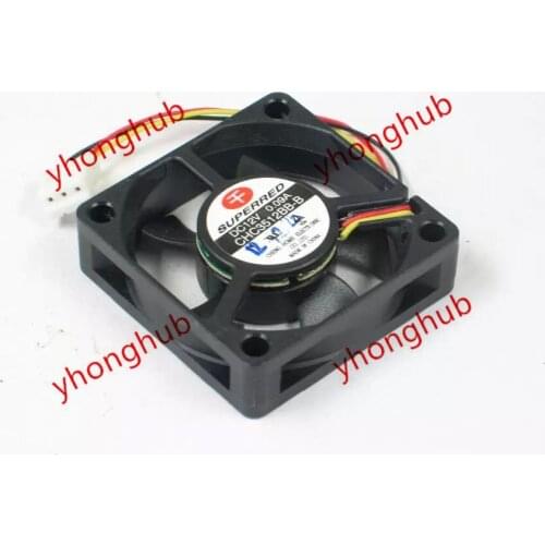 SUPERRED CHC3512BB-B DC 12V 0.09A 3-wire 35x35x10mm Server Cooling Fan