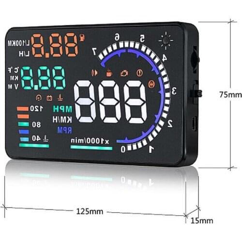 Led HUD car head monitor car trip computer latest windshield monitor projector OBD II EU OBD System Instrumentation Projection