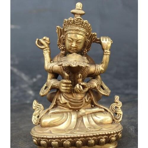 Tibetan Buddhism Bronze Seat Mandkesvara Yab-Yum Happy Tantra Buddha Statue