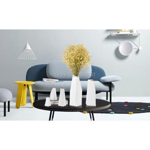 Europe style Resin Flower Vase for Home Decoration desktop decorations, dried flowers, vases, home furnishings, living rooms