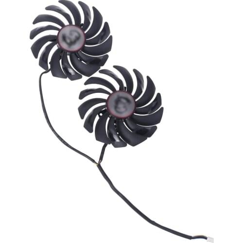 2 PLD10010S12HH FOR MSI Radeon RX480 580 GTX1080Ti 1070 Graphics Card Cooler Fan