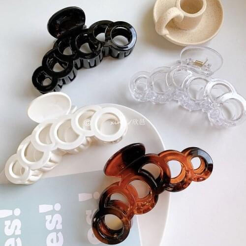 Ladies Casual Hairgrip Headwear Barrettes Fashion Women Metal Hair Claws Clip Hollow Out Hairdress Large Grip Hair Styling Tool