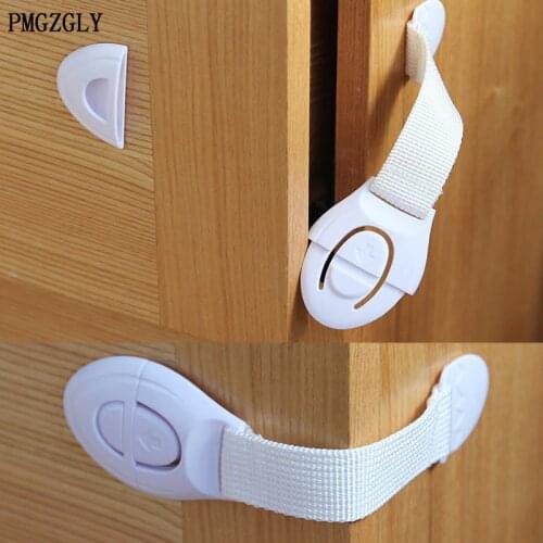 10pcs/Lot Baby Protection Drawer Door Cabinet Cupboard Toilet Safety Locks Baby Kids Safety Care Plastic Locks Straps Infant