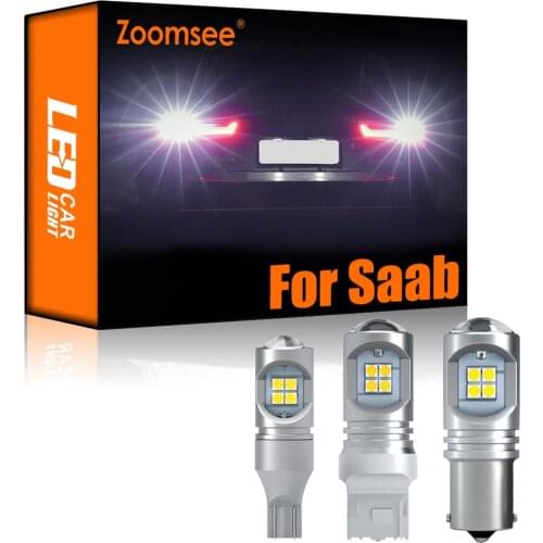 Zoomsee 2Pcs White Reverse LED For Saab 9-3 9-5 9-2X 9-7X 1999-2014 Canbus Exterior Backup Error Free Rear Tail Bulb Light Kit