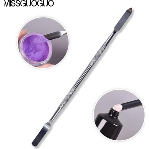 MISSGUOGUO 1PC1PCS Nail Art tools Stainless Steel Cuticle Pusher Spoon dead-skin Remover Manicure Nail Art Pedicure Tool