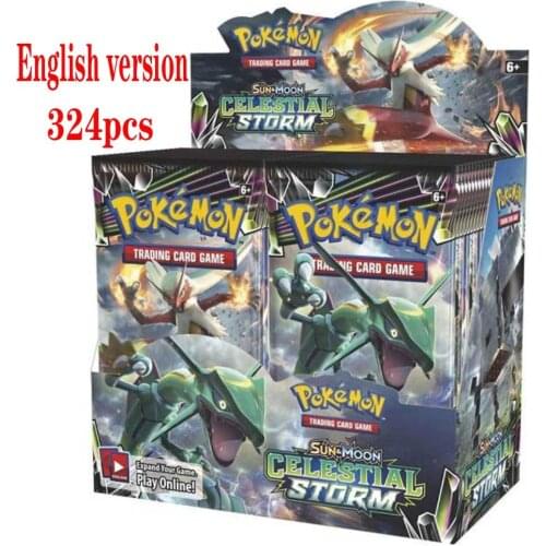 324pcs Pokemon cards Sun & Moon XY Sword Shield Battle Style Booster Box Collectible Trading Cards Game