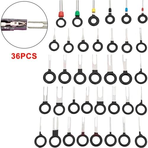 36PCS Car Plug Terminal Removal Tool Pin Needle Retractor Pick Electrical Wire Puller Hand Tools Kit